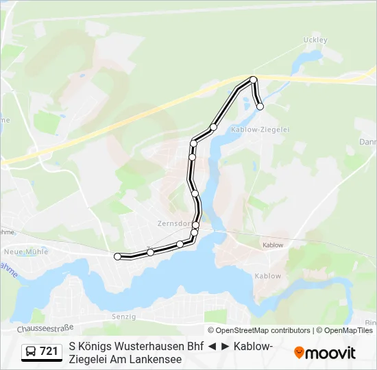 721 Bus Line Map