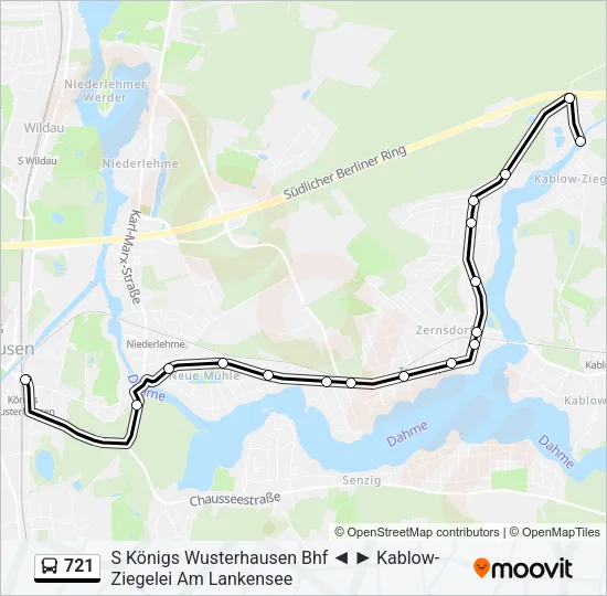 721 Bus Line Map