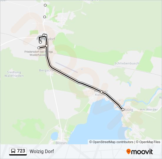 Buslinie 723 Karte