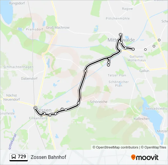 729 Bus Line Map