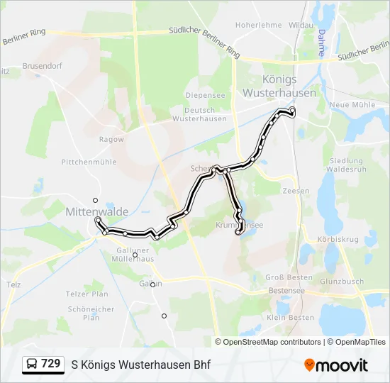 729 Bus Line Map