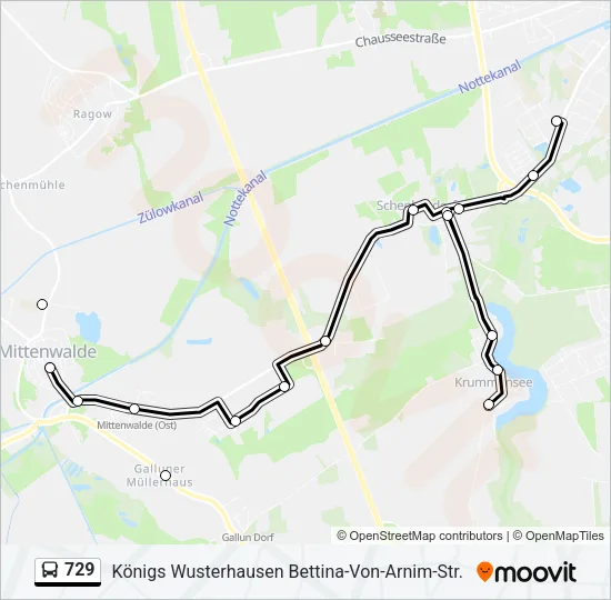 729 Bus Line Map