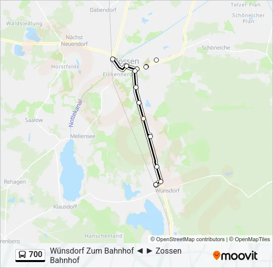 700 Bus Line Map