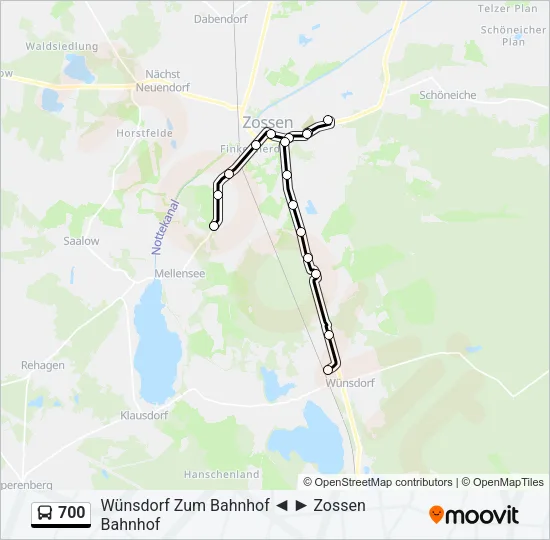 700 Bus Line Map