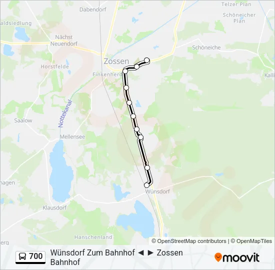 700 Bus Line Map