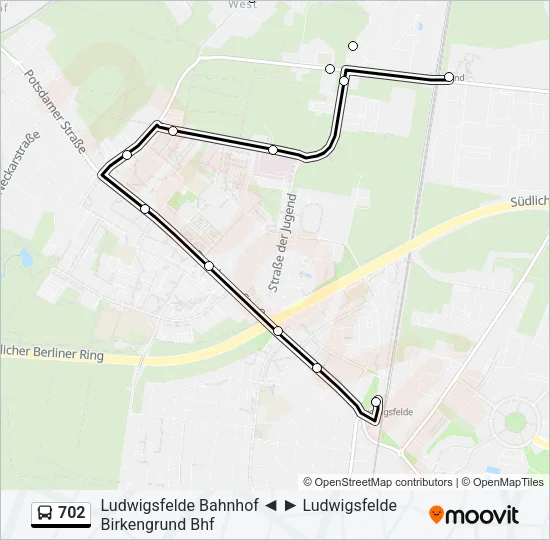 702 Bus Line Map