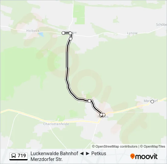 719 Bus Line Map