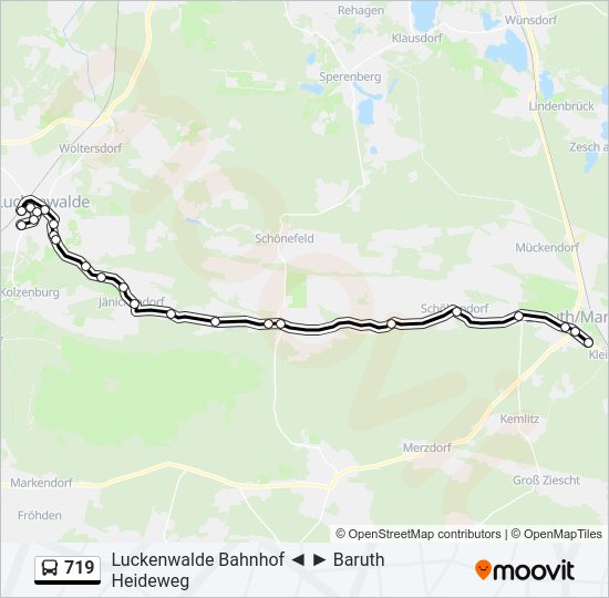 719 bus Line Map