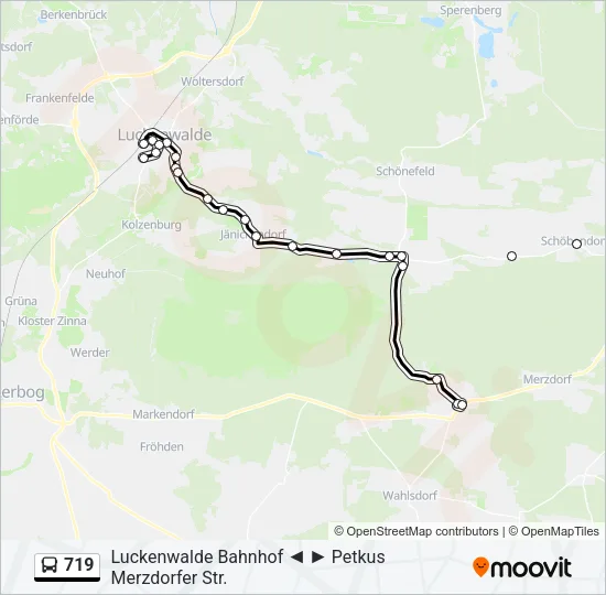 719 Bus Line Map