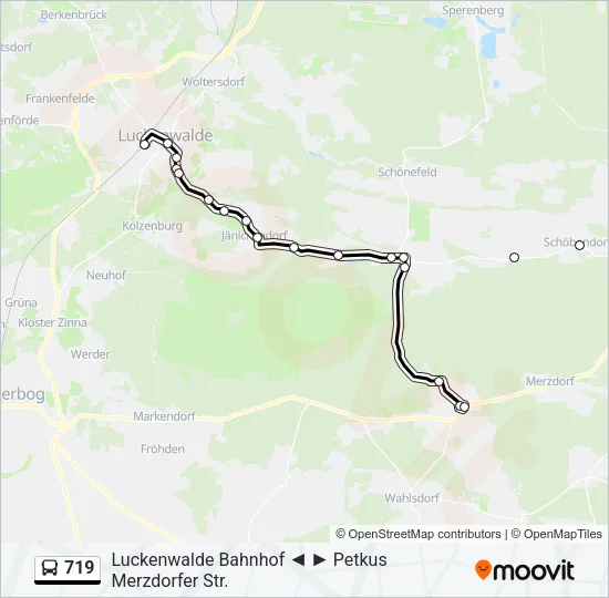 719 Bus Line Map