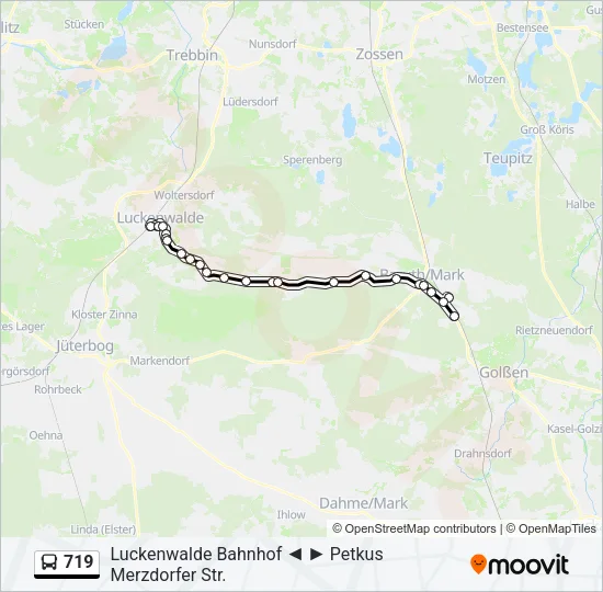 719 Bus Line Map