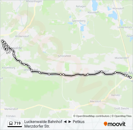 719 Bus Line Map
