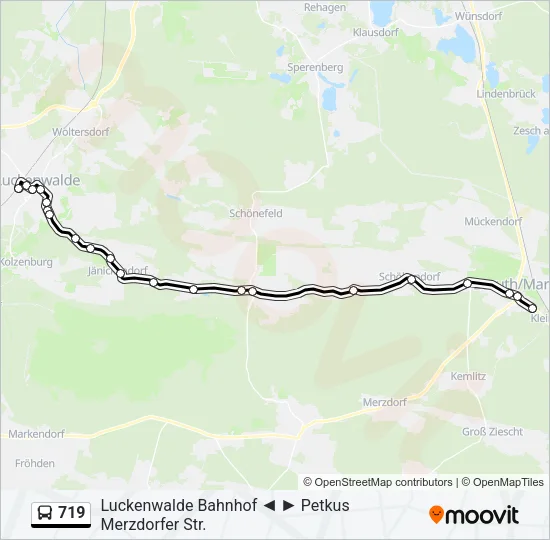 719 Bus Line Map