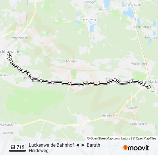 719 bus Line Map