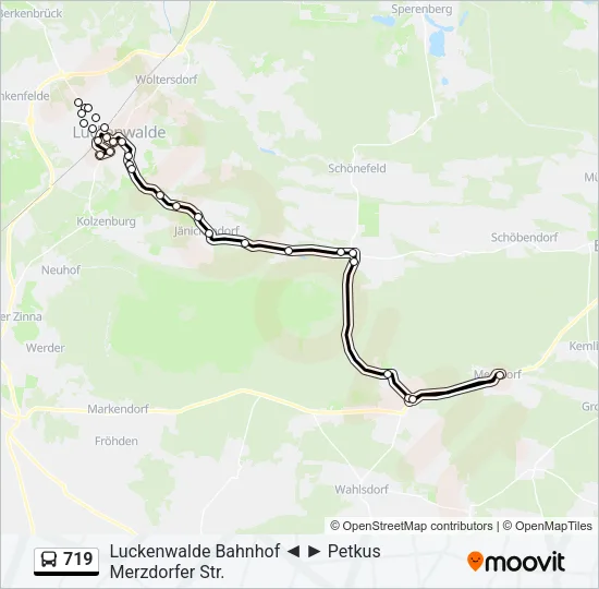 719 Bus Line Map