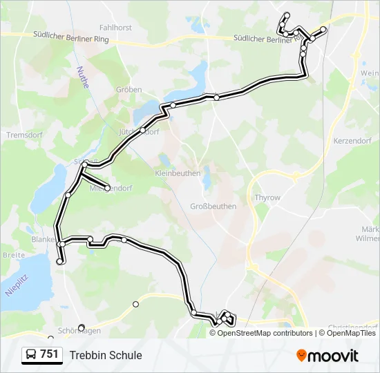 751 Bus Line Map