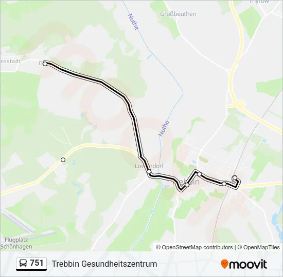 751 Bus Line Map