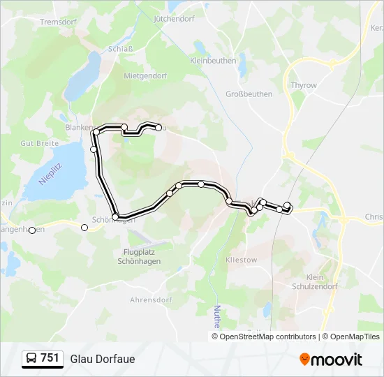 751 Bus Line Map