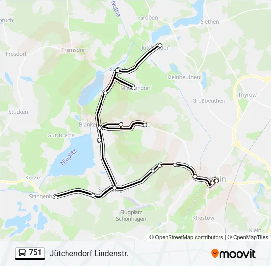 751 Bus Line Map