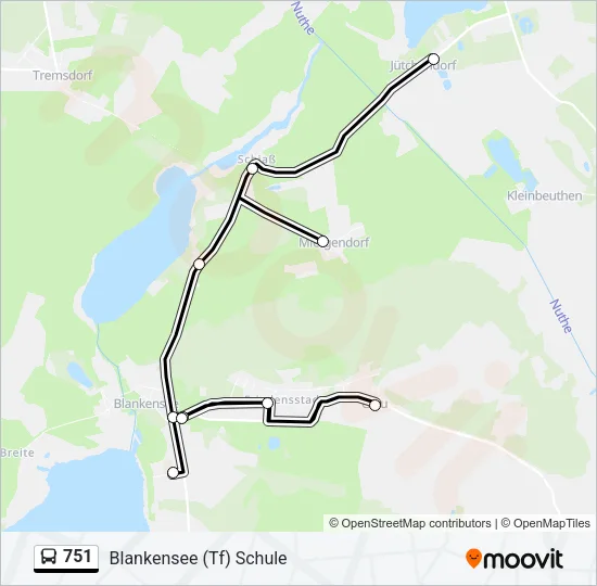 751 Bus Line Map