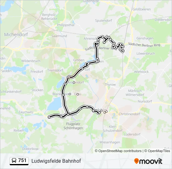 751 Bus Line Map