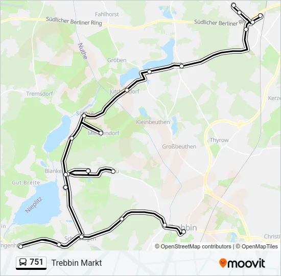 751 Bus Line Map