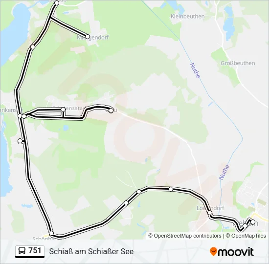 751 Bus Line Map