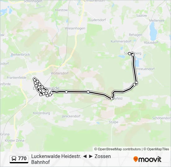 Buslinie 770 Karte