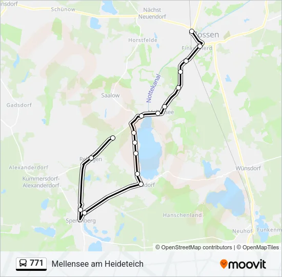 771 Bus Line Map