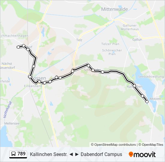 789 bus Line Map