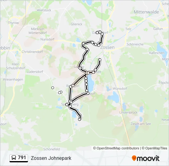 791 Bus Line Map