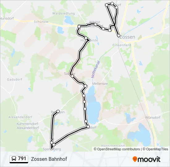 791 Bus Line Map