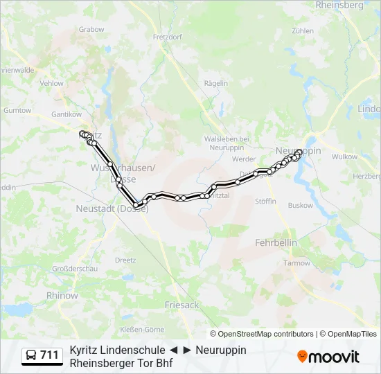 711 Bus Line Map