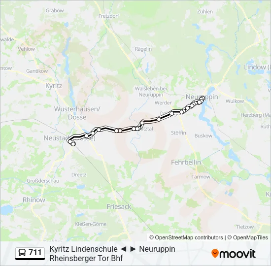 711 Bus Line Map