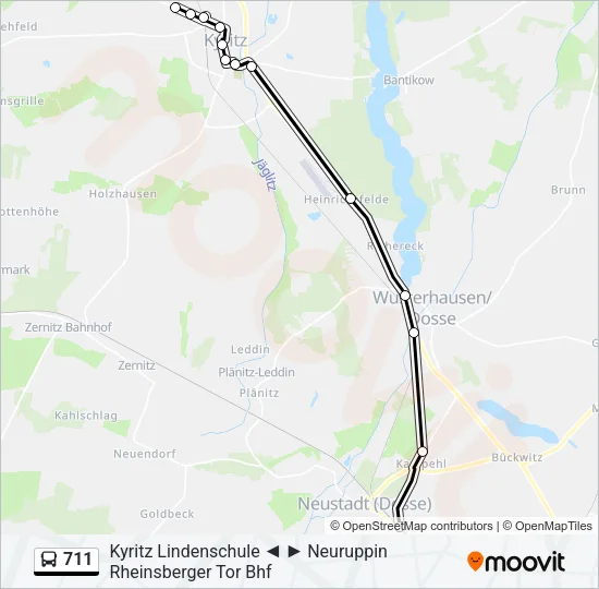 711 Bus Line Map