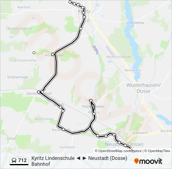 712 Bus Line Map