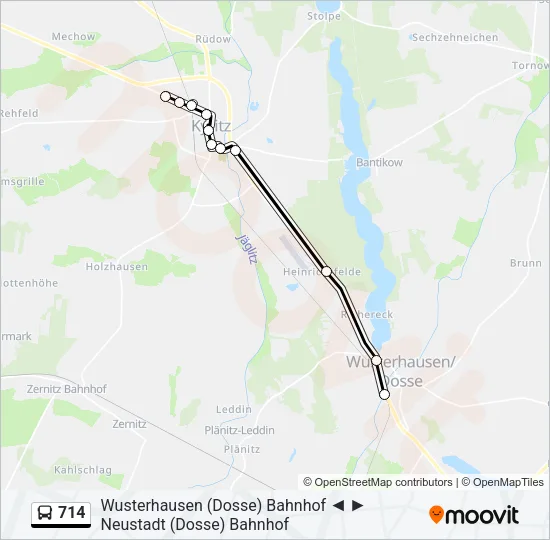 714 Bus Line Map