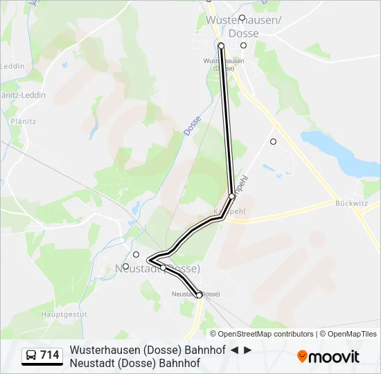 714 Bus Line Map