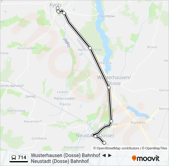 714 Bus Line Map