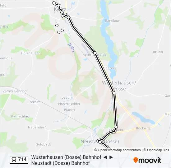 714 Bus Line Map