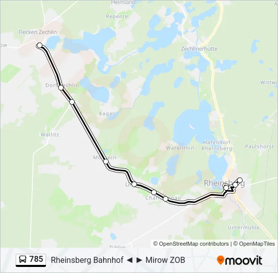 785 Bus Line Map