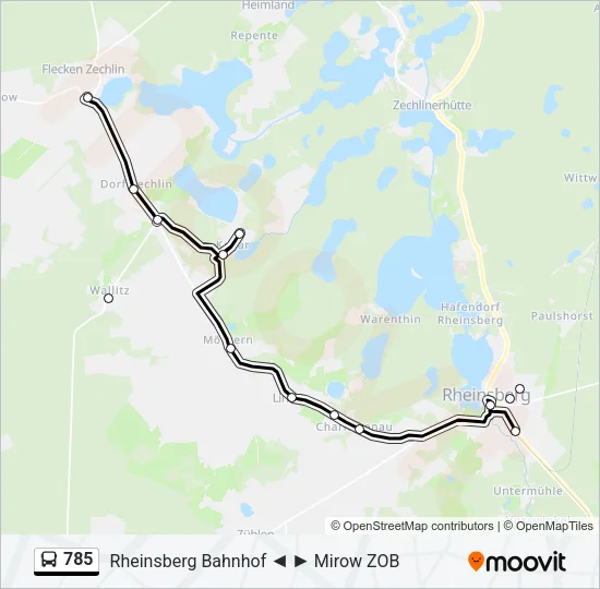 785 Bus Line Map