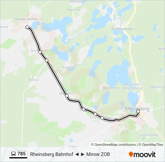785 Bus Line Map