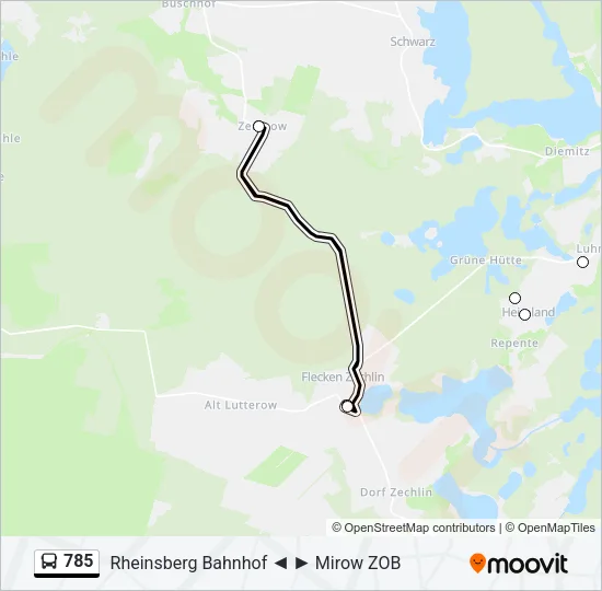 785 Bus Line Map