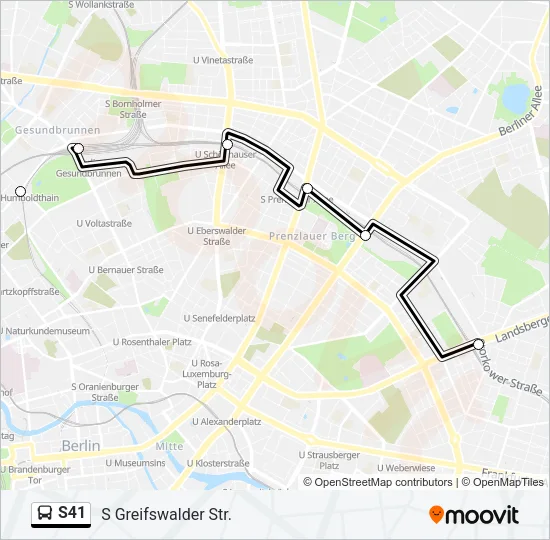 S41 Bus Line Map