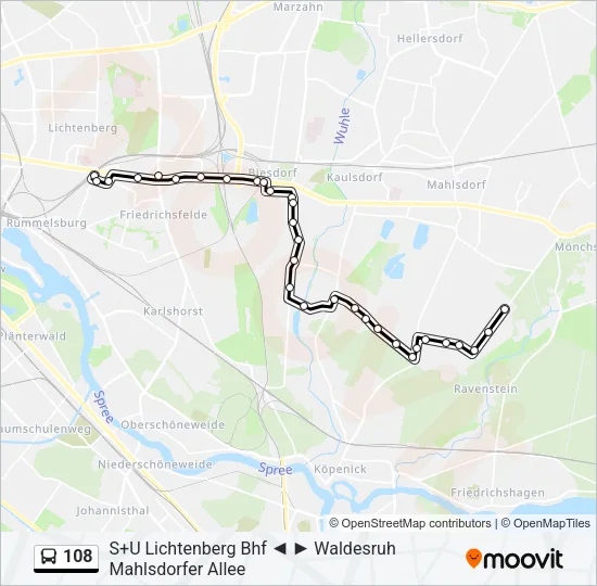 108 Bus Line Map