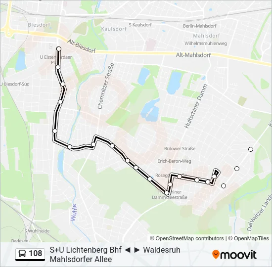 108 Bus Line Map