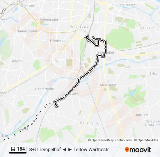 184 Bus Line Map