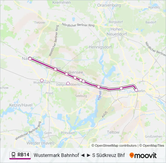 RB14 Train Line Map