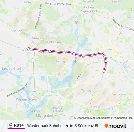 RB14 Train Line Map